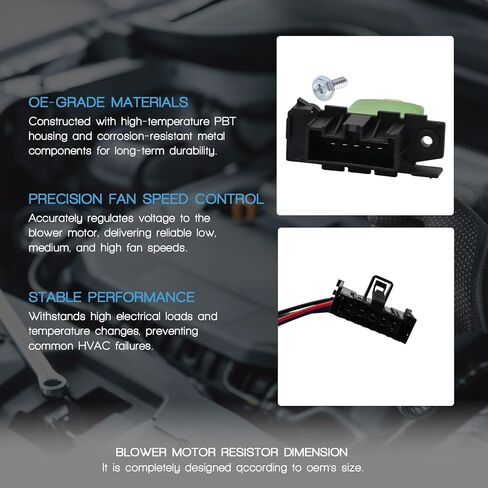 مقاوم محرك منفاخ HVAC مع حزام أسلاك متوافق مع Ram Promaster City 2015 2016 2017 2018 2019 Relpace 68100532AA JA2000 in Saudi Arabia