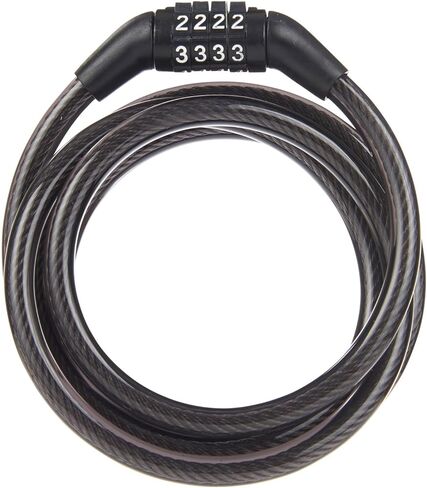 BRINKS 5 ft Bike Lock Cable with Preset Combination, Vinyl Covered for Outdoor Use in Kuwait