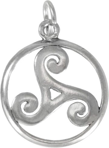 Moonlight Mysteries Sterling Silver Celtic Trinity Knot Spiral Triskelion Charm in Saudi Arabia