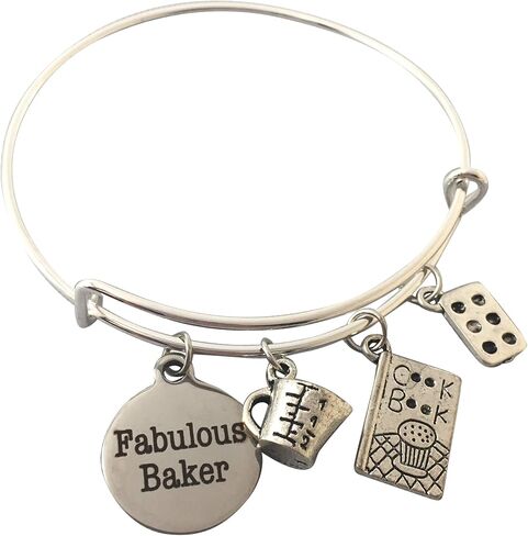 Fabulous Baker Metal Charm Bracelet Jewelry Gift for Her in Saudi Arabia