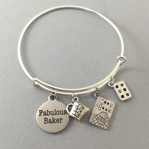 Fabulous Baker Metal Charm Bracelet Jewelry Gift for Her in Saudi Arabia
