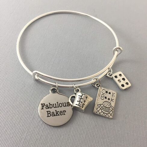 Fabulous Baker Metal Charm Bracelet Jewelry Gift for Her in Saudi Arabia