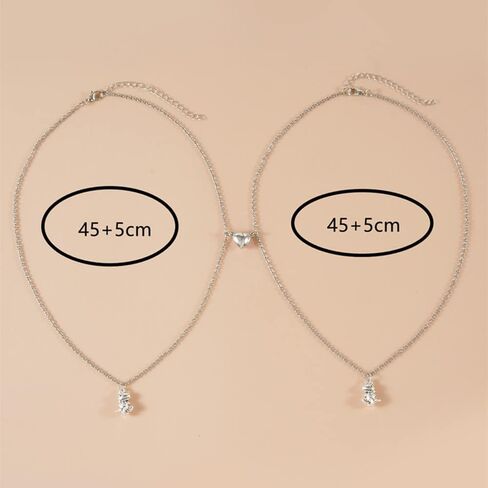 2 Pcs Dinosaurs Bracelets Necklace Pinky Promise Distance Matching Pendant Necklace Lovely Charm Bracelets Relationship Gifts for Mom and Daughter/Son Best Friends Couples Family Mothers Day Birthday-Necklace A in Saudi Arabia