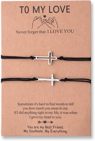 Matching Bracelets for Couples Boyfriend Girlfriend Christmas Gifts for Wife Husband Birthday Gifts for Couple Best Friend Christian Gift for Bestie Best Friend Bracelets for 2 in Saudi Arabia