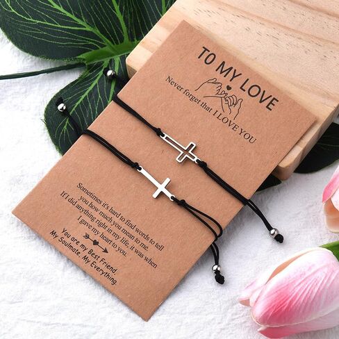 Matching Bracelets for Couples Boyfriend Girlfriend Christmas Gifts for Wife Husband Birthday Gifts for Couple Best Friend Christian Gift for Bestie Best Friend Bracelets for 2 in Saudi Arabia