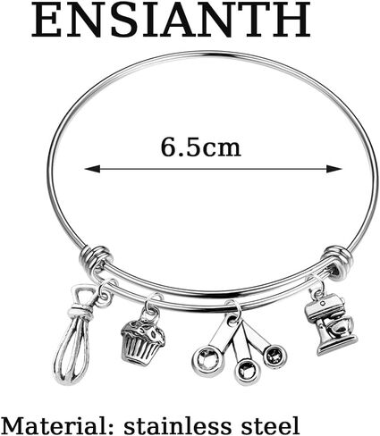 ENSIANTH Baker Gift Pastry Chef -Pastry Baker Bracelet Baking -Culinary - Cupcake-Bakery-Pastry Lover-Cooking Gift in Saudi Arabia