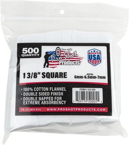 Pro Shot Products 1 3/8" sq Patch 500 CT. 6-7mm, White in Kuwait