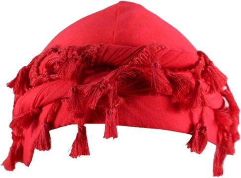 DouuYuhet Turban for Men, Vintage Twist Durag Scarf Head Wraps Satin Lined Halo Turban for Men Turban Tie Tassel Trim in Kuwait