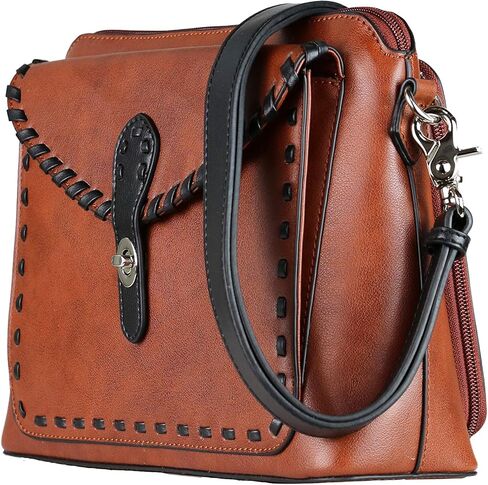 Concealed Carry Evelyn Leather Crossbody Organizer by Lady Conceal in Kuwait