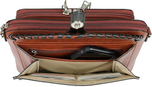 Concealed Carry Evelyn Leather Crossbody Organizer by Lady Conceal in Kuwait