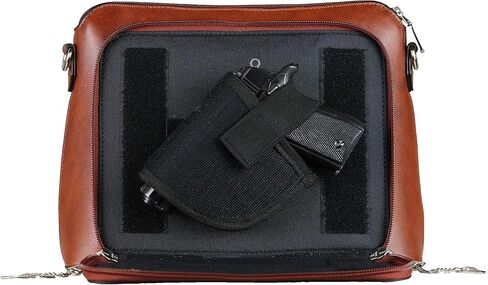 Concealed Carry Evelyn Leather Crossbody Organizer by Lady Conceal in Kuwait