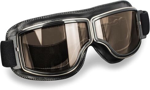 surpassme Motorcycle Vintage Goggles,Motorcross Riding Glasses for ATV, Dirt Bike, Available for Open Face Helmet in Kuwait