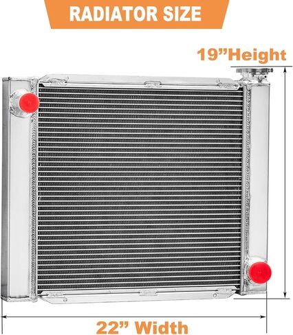 2 or 3 Row Universal Radiator 22'' X 19'' Compatible with Chevy GM SBC BBC Engine Performance Cooling Aluminum Radiators Crossflow Style (3 Row) in Kuwait