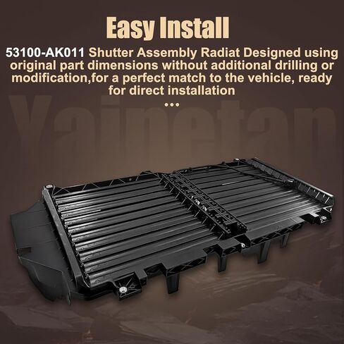53100-AK011 مجموعة مصراع الرادياتير مع محرك متوافق مع Toyota Tacoma 2.4L L4 2024 2025 مشعاع تجميع أسود غير لامع 53100AK011 مصراع الهواء in Kuwait