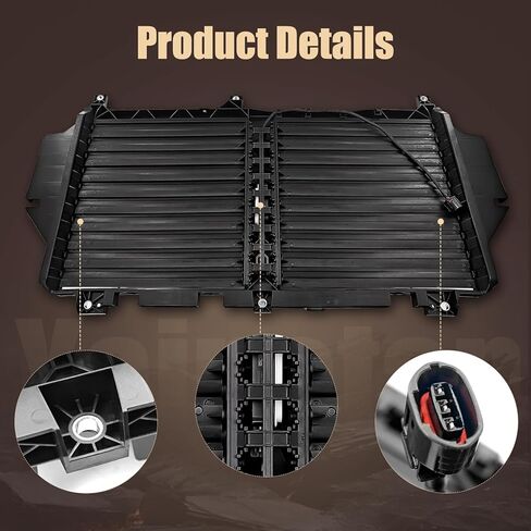 53100-AK011 مجموعة مصراع الرادياتير مع محرك متوافق مع Toyota Tacoma 2.4L L4 2024 2025 مشعاع تجميع أسود غير لامع 53100AK011 مصراع الهواء in Kuwait