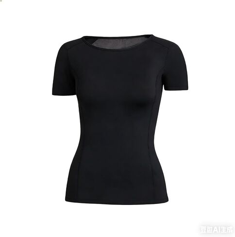 Women's Quick Dry Short Sleeve T-Shirts, Mesh Back Stretchy Slim Fit Crewneck Workout Tops,for Yoga, Running, Gym in Saudi Arabia