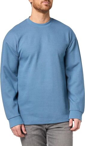 HUGO Men's Nuwaffle Cotton Blend Long Sleeve Tshirt in Saudi Arabia