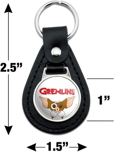 GRAPHICS & MORE Black Leather Gremlins Gizmo Logo Keychain in Saudi Arabia