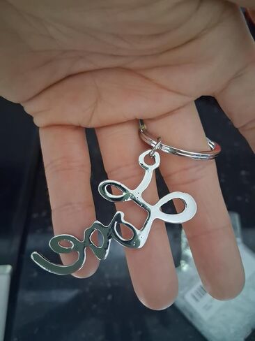 Silver Love Key Chain, 2.2 inches, Carrie Bradshaw Keychain, Louise Movie Keyring, Fan Gift, Costume Accessory, Everyday Use in Kuwait