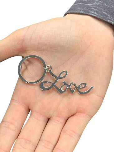 Silver Love Key Chain, 2.2 inches, Carrie Bradshaw Keychain, Louise Movie Keyring, Fan Gift, Costume Accessory, Everyday Use in Kuwait
