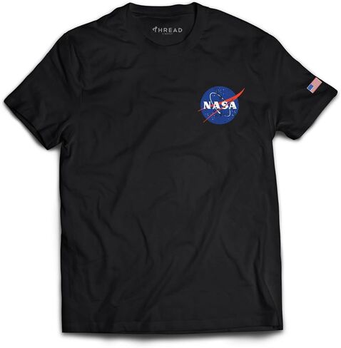 قميص NASA بأكمام قصيرة، تي شيرت بشعار متعثر، تي شيرت جرافيك لاستكشاف الفضاء العتيق in Saudi Arabia