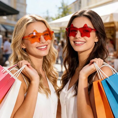 Wholesale 50 Pack Rimless Star/Heart Sunglasses Bulk, Fun Candy Colors Star Heart Glasses for Women Men Party Favors in Kuwait