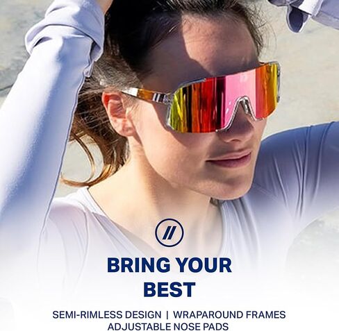 Blenders Eyewear Exposé - نظارات شمسية مستقطبة - إطار خفيف الوزن عالي الأداء، وسادات أنف قابلة للتعديل - حماية 100٪ من الأشعة فوق البنفسجية - للرجال والنساء - مسطرة المستقبل in Kuwait