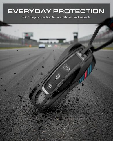 Spigen for Porsche Key Fob Cover Key Shell [حلقة تسلق خالية من المفصلات من التيتانيوم وجمالية السباق العتيقة] كايين باناميرا تايكان 911 هيكل صلب واقٍ، ملحقات مضادة للخدش، حلقة مفاتيح، سلسلة مفاتيح in Saudi Arabia
