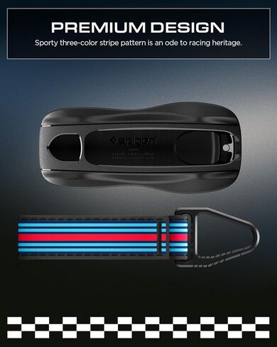 Spigen for Porsche Key Fob Cover Key Shell [حلقة تسلق خالية من المفصلات من التيتانيوم وجمالية السباق العتيقة] كايين باناميرا تايكان 911 هيكل صلب واقٍ، ملحقات مضادة للخدش، حلقة مفاتيح، سلسلة مفاتيح in Saudi Arabia