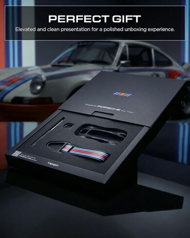 Spigen for Porsche Key Fob Cover Key Shell [حلقة تسلق خالية من المفصلات من التيتانيوم وجمالية السباق العتيقة] كايين باناميرا تايكان 911 هيكل صلب واقٍ، ملحقات مضادة للخدش، حلقة مفاتيح، سلسلة مفاتيح in Saudi Arabia