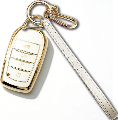 غطاء مفتاح فوب مع سلسلة مفاتيح لـ 2025-2026 كامري 4 رانر 2023-2026 تاكوما جراند هايلاندر كورولا بريوس فينزا in Kuwait