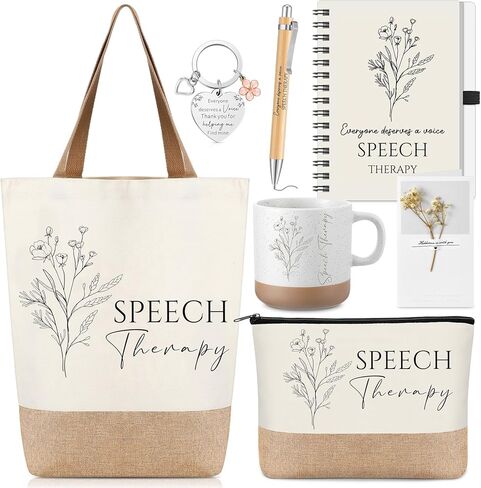 Suclain 7 Pcs Social Worker Appreciation Gifts, Coffee Mug, Canvas Bag, Coil Notebook, Ballpoint Pen, Cosmetic Bag and Keychain for Women Office School Graduation Advocate Coworker Gift in Saudi Arabia
