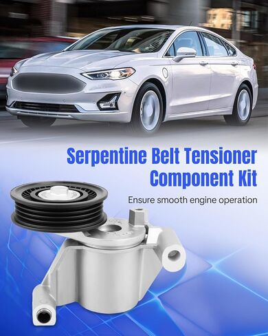 مجموعة بكرة مجموعة شداد حزام السربنتين مناسبة لحزام محرك المحرك Ford Fusion 2.0L 2.5L 2013-2020، استبدال 90K-39351A 4PK1358 4PK881SF in Kuwait