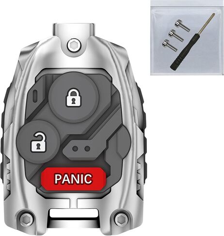Cutting NOT Required - Upgraded Heavy Key Fob Cover Shell Replacement for Honda Accord Crosstour 2010-2012,Civic EX 2006-2011,Pilot 2005-2008,CR-V 2007-2013 Key Fob Case (3 Buttons-Black) in Kuwait