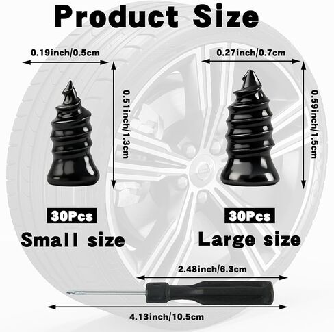 60 قطعة من الأظافر المطاطية لإصلاح الإطارات، مجموعات إصلاح الإطارات المطاطية، طقم إصلاح قابس لولبي الإطارات، أداة سريعة، مسمار إصلاح الإطارات بالخدمة الذاتية للسيارة والدراجة والدراجة النارية والشاحنة والجرار in Kuwait