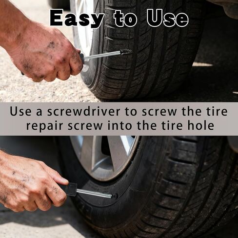 60 قطعة من الأظافر المطاطية لإصلاح الإطارات، مجموعات إصلاح الإطارات المطاطية، طقم إصلاح قابس لولبي الإطارات، أداة سريعة، مسمار إصلاح الإطارات بالخدمة الذاتية للسيارة والدراجة والدراجة النارية والشاحنة والجرار in Kuwait