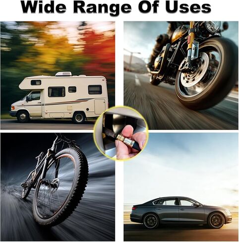4 Pack Tire Valve Extension : 2X 8.25 Flexible Stem Extenders, 2X 90° 135° Brass Adaptors for RV, Truck, Dual Wheel, Motorcycle - Includes 4 Valve Caps in Kuwait