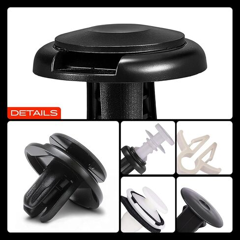 A-Premium 130PCS (13 Sizes/36 oz) Bumper Fender Retainer Clips Kit - Compatible with Honda Civic 07-15 - Hood Weatherstrip Dashboard Splash Shield Push Pin Plastic Nylon Rivet Fastener, w/Removal Tool in Saudi Arabia