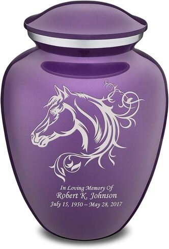 Geturns Embrace Adult Personalized Horse Cremation Urns for Human Ashes I Large Pearl Green Funeral Urn for Men and Women I 200 lbs in Saudi Arabia