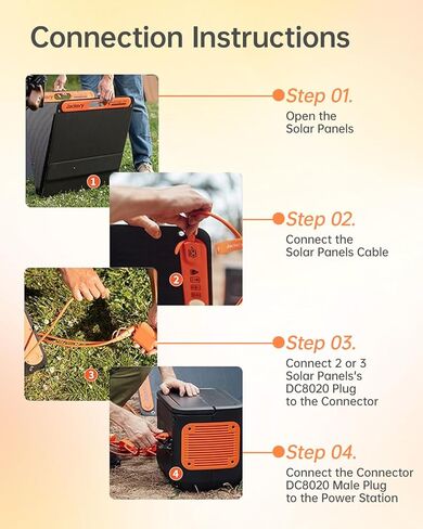 موصلات الألواح الشمسية لمحطة الطاقة المحمولة Jackery Explorer 3000 Pro / 2000 Plus/ 2000 V2/ 1000 Plus/ 1000 V2 واللوحة الشمسية SolarSaga 200W/100W، لتوصيل 2 أو 3 ألواح شمسية in Kuwait