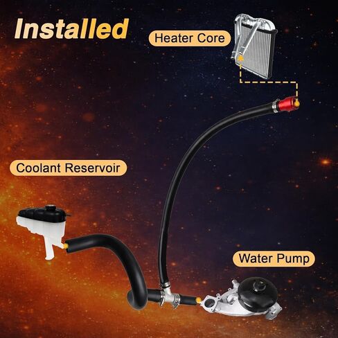 مجموعة خرطوم سخان HVAC المحسنة، خرطوم مخرج سخان المحرك متوافق مع شيفروليه سوبربان تاهو أفالانش جي إم سي يوكون Sierra1500 كاديلاك إسكاليد استبدال #: 15834772 in Saudi Arabia