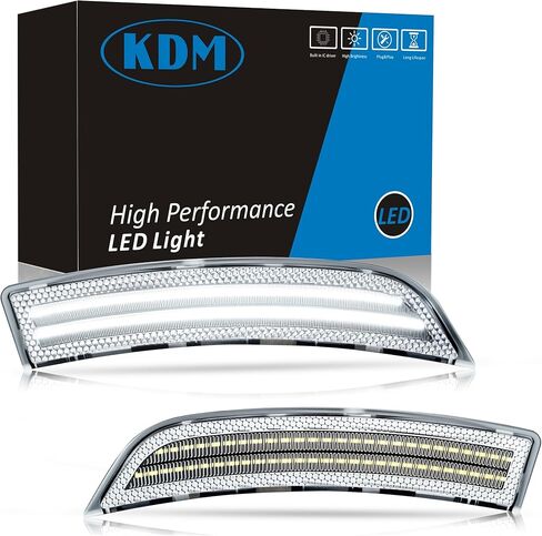 KDM LED Clear Lens Fender Side Marker Reflectors Lights Dual Rows,Compatible for 2022-2025 Subaru BRZ Toyota GR86 Front Bumper Marker Lamp Assembly,Bright White Pack of 2 in Saudi Arabia