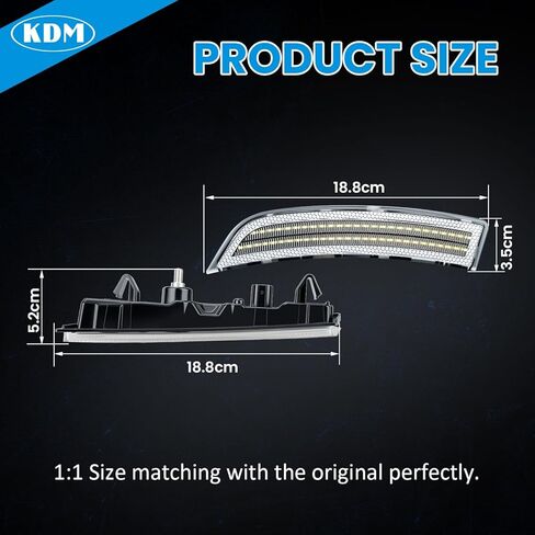 KDM LED Clear Lens Fender Side Marker Reflectors Lights Dual Rows,Compatible for 2022-2025 Subaru BRZ Toyota GR86 Front Bumper Marker Lamp Assembly,Bright White Pack of 2 in Saudi Arabia