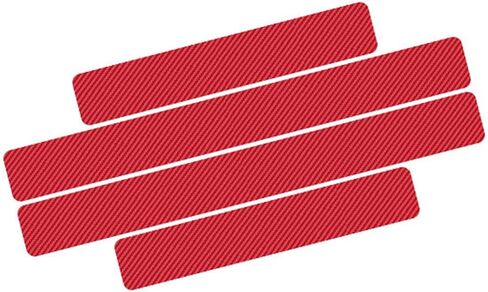 Car Door Sill Protector Strips for Audi Q7 (2019–2024),Protection Decorative Stickers Carbon Fiber Threshold Guard Stickers,A/RED in Saudi Arabia