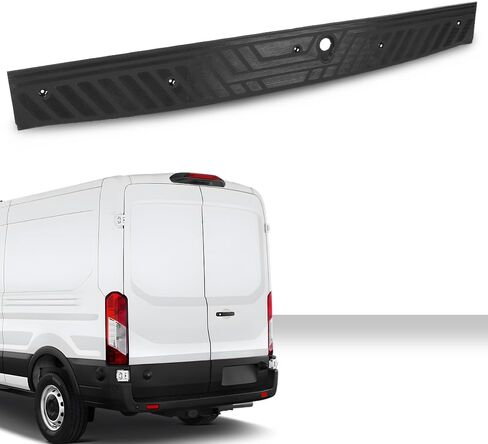 لوحة عتبة خلفية PIT66 متوافقة مع Ford Transit 150 250 350 Cargo Van 2015-2023، ملحقات الوسادة العلوية لغطاء المصد، أسود CK41-B40352-C in Saudi Arabia