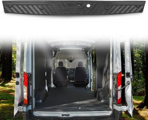 لوحة عتبة خلفية PIT66 متوافقة مع Ford Transit 150 250 350 Cargo Van 2015-2023، ملحقات الوسادة العلوية لغطاء المصد، أسود CK41-B40352-C in Saudi Arabia