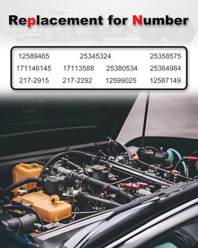 حاقن وقود 5 قطع متوافق مع مركبات 2004-2007 Chevy وGMC وIsuzu وBuick & Saab - كولورادو، كانيون، Ascender، i-280/290/350/370-2.8/2.9/3.5/3.7/4.2L استبدال # 12589465 25345324 in Saudi Arabia