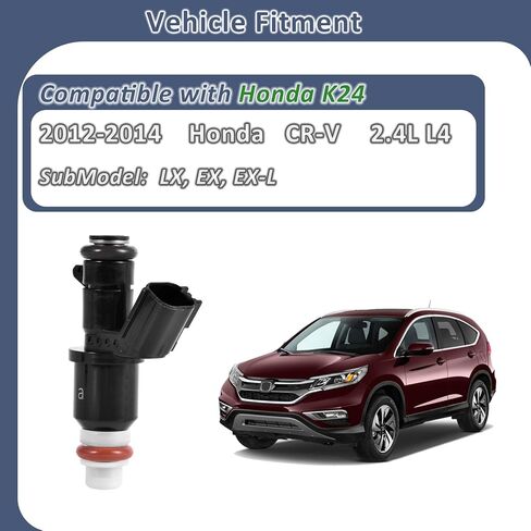 16450-R5A-A01 Fuel Injectors,Compatible with/Honda 2.4 CRV 2012-2014,Set of 4 in Kuwait