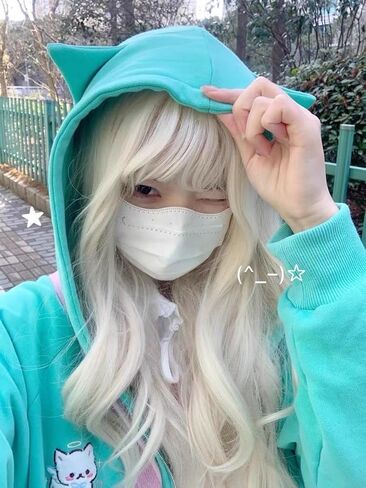 سويت شيرت نسائي بغطاء للرأس بتصميم Kawaii Cat Ear برسومات الرسوم المتحركة كبيرة الحجم، بلوفر بأكمام طويلة وجمالي باستيل قوطي in Kuwait