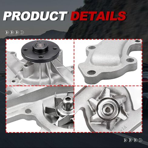 مضخة مياه المحرك للسيارات مع حشية 43538 1610039455 متوافقة مع Toyota 2GRFE Camry RAV4 Sienna Avalon Highlander Venza ES350 RX350 RX450h 3.5L 2005-2018 in Saudi Arabia